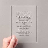Elegante kalligrafie script bruiloft acryl uitnodigingen (Insitu (Draagbaar))