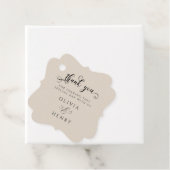 Elegante kalligrafie script bruiloft dank u bedankjes labels (In situ)