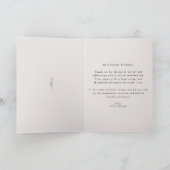 Elegante kalligrafie script bruiloft foto bedankkaart (Binnen)