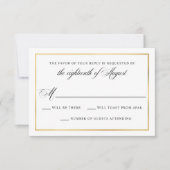 Elegante kalligrafie Script bruiloft RSVP (Voorkant)