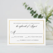 Elegante kalligrafie Script bruiloft RSVP (Staand voorkant)