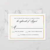 Elegante kalligrafie Script bruiloft RSVP (Voorkant / Achterkant)