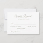 Elegante kalligrafie script bruiloft RSVP kaart (Voorkant)