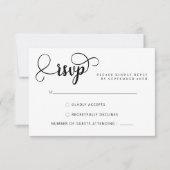 Elegante kalligrafie script bruiloft RSVP Kaarten (Voorkant)
