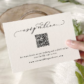 Elegante kalligrafie script bruiloft RSVP online Informatiekaartje