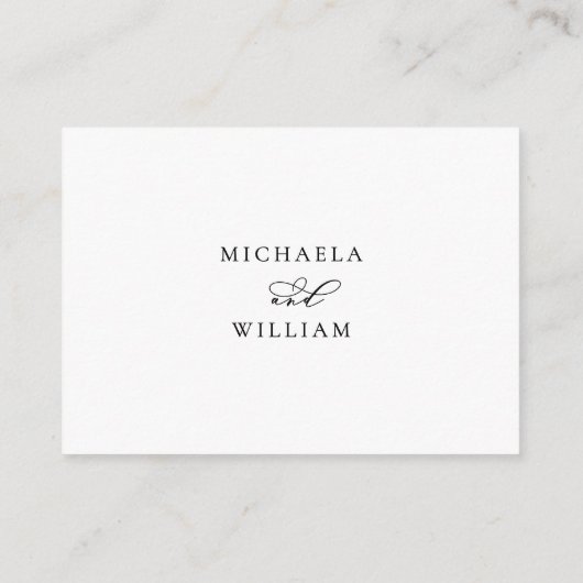 Elegante kalligrafie script bruiloft RSVP online Informatiekaartje (Achterkant)