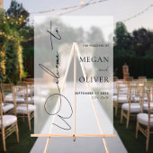 Elegante kalligrafie script bruiloft welkom Froste Acryl Bord