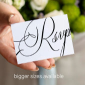Elegante kalligrafie script budget bruiloft RSVP Notitiekaartje