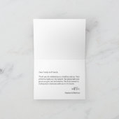 Elegante kalligrafie script foto bruiloft bedankkaart (Binnen)