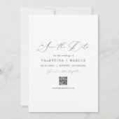 Elegante kalligrafie script foto save the date kaart (Achterkant)