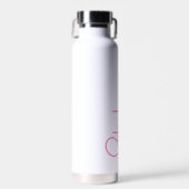 Elegante kalligrafie script gepersonaliseerde naam waterfles (Voorkant)