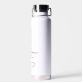 Elegante kalligrafie script gepersonaliseerde naam waterfles (Achterkant)