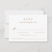 Elegante kalligrafie script goud bruiloft RSVP Kaart (Voorkant)