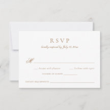 Elegante kalligrafie script goud bruiloft RSVP