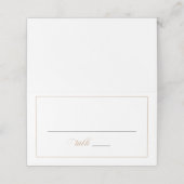 Elegante kalligrafie script huwelijks tafel plaatskaartje (Buitenkant ongevouwen)