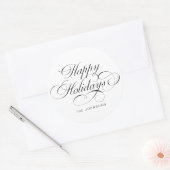 Elegante kalligrafie script Kerstvakantie Ronde Sticker (Envelop)