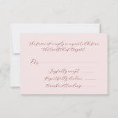 Elegante kalligrafie script klassieke bruiloft RSVP kaartje (Voorkant)