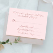 Elegante kalligrafie script klassieke bruiloft RSVP kaartje
