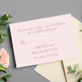 Elegante kalligrafie script klassieke bruiloft RSVP kaartje