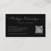 Elegante kalligrafie script minimale QR-code Visitekaartje (Achterkant)