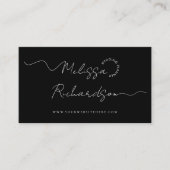 Elegante kalligrafie script minimale QR-code Visitekaartje (Voorkant)