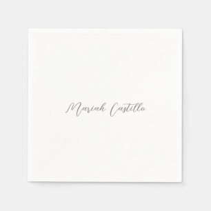 Elegante kalligrafie script minimalistische naam servet