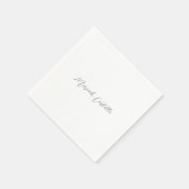 Elegante kalligrafie script minimalistische naam servet (Hoek)