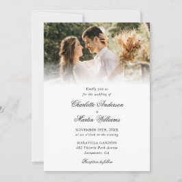 Elegante kalligrafie Script Modern 4 foto bruiloft Kaart