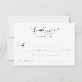 Elegante kalligrafie script moderne trouw-RSVP Kaart