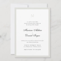 Elegante kalligrafie script monogram wit bruiloft