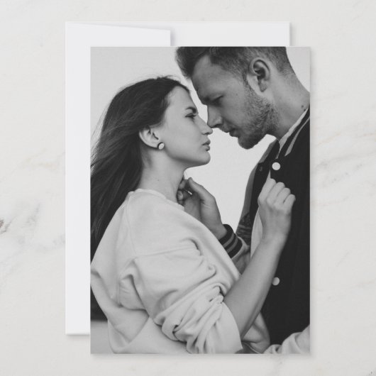 Elegante kalligrafie script namen moderne bruiloft save the date (Achterkant)