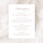 Elegante kalligrafie Script Ornament bruiloft info Kaart