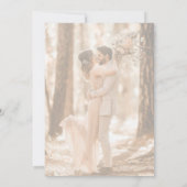 Elegante kalligrafie script overlay foto bruiloft kaart (Achterkant)