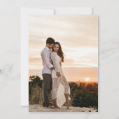 Elegante kalligrafie script QR-code foto bewaar de Save The Date (Achterkant)
