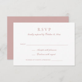 Elegante kalligrafie script roze huwelijks RSVP Kaart