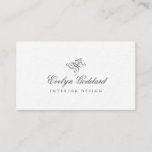 Elegante kalligrafie script swirly professioneel visitekaartje (Voorkant)