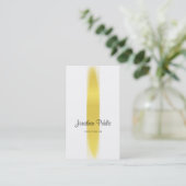 Elegante kalligrafie script trendy goud gewoon lux visitekaartje (Staand voorkant)