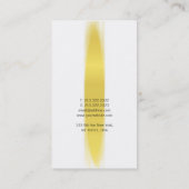 Elegante kalligrafie script trendy goud gewoon lux visitekaartje (Achterkant)