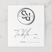 Elegante kalligrafie Script Trouwtafel Plaatskaartje (Buitenkant ongevouwen)