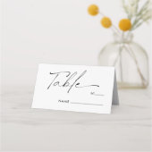 Elegante kalligrafie Script Trouwtafel Plaatskaartje (Voorkant)