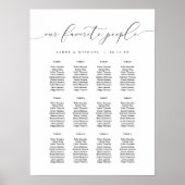 Elegante kalligrafie script trouwzaalstoelen poster (Voorkant)