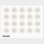 Elegante kalligrafie script typografie ronde sticker (Vel)