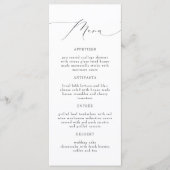 Elegante kalligrafie Script Wedding Menu Kaarten (Voorkant)