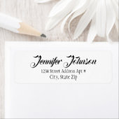  elegante kalligrafie script zwart-wit etiket (Insitu)