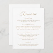 Elegante kalligrafie scriptuur huwelijksinformatie kaart (Voorkant / Achterkant)