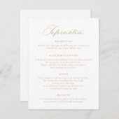 Elegante kalligrafie scriptuur trouwinformatie kaart (Voorkant / Achterkant)