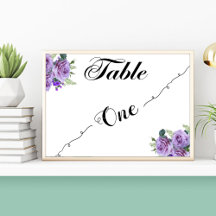 Elegante kalligrafie tafel een tafel nummer