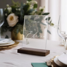 Elegante kalligrafie tafel nummer elf