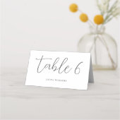 Elegante kalligrafie tafelkaart voor de bruiloft plaatskaartje (Achterkant)