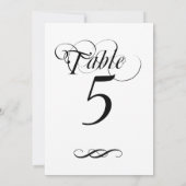 Elegante kalligrafie tafelnummer (Achterkant)